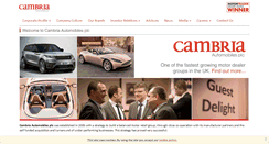 Desktop Screenshot of cambriaautomobilesplc.com