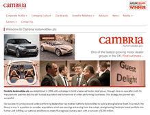Tablet Screenshot of cambriaautomobilesplc.com
